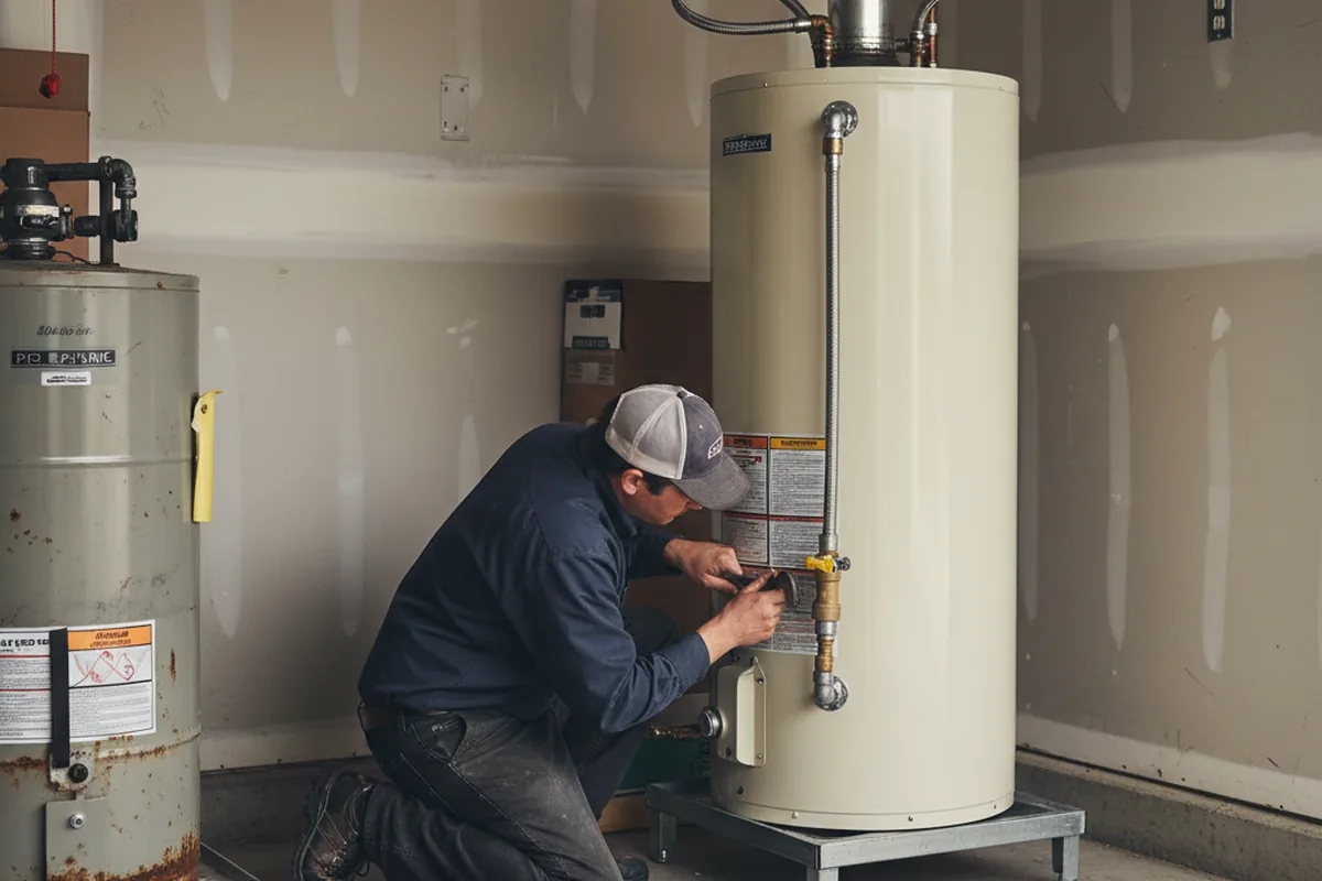 Water heater and shutoff valve replacement in Wellborn